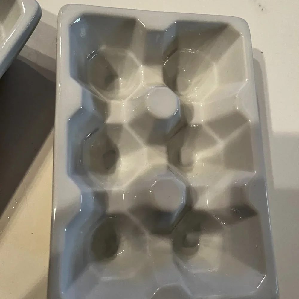 Hard Boiled Egg Porcelain Serving Tracys (Holds 12 Eggs) (h/x)‎